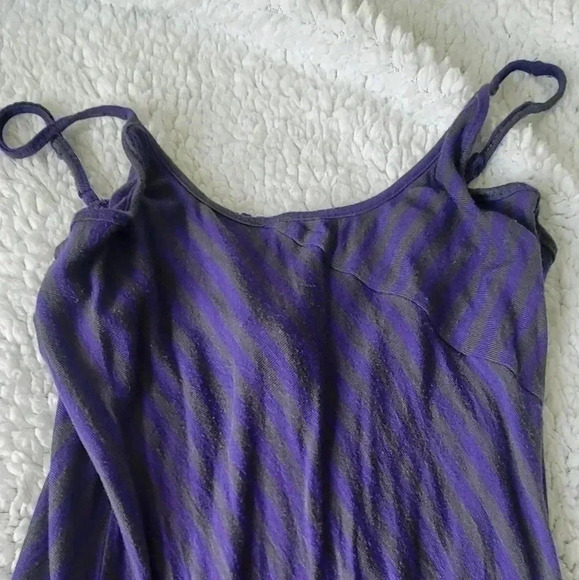 Vintage purple and gray striped bodycon Maxi dress, size extra small - Picture 6 of 6